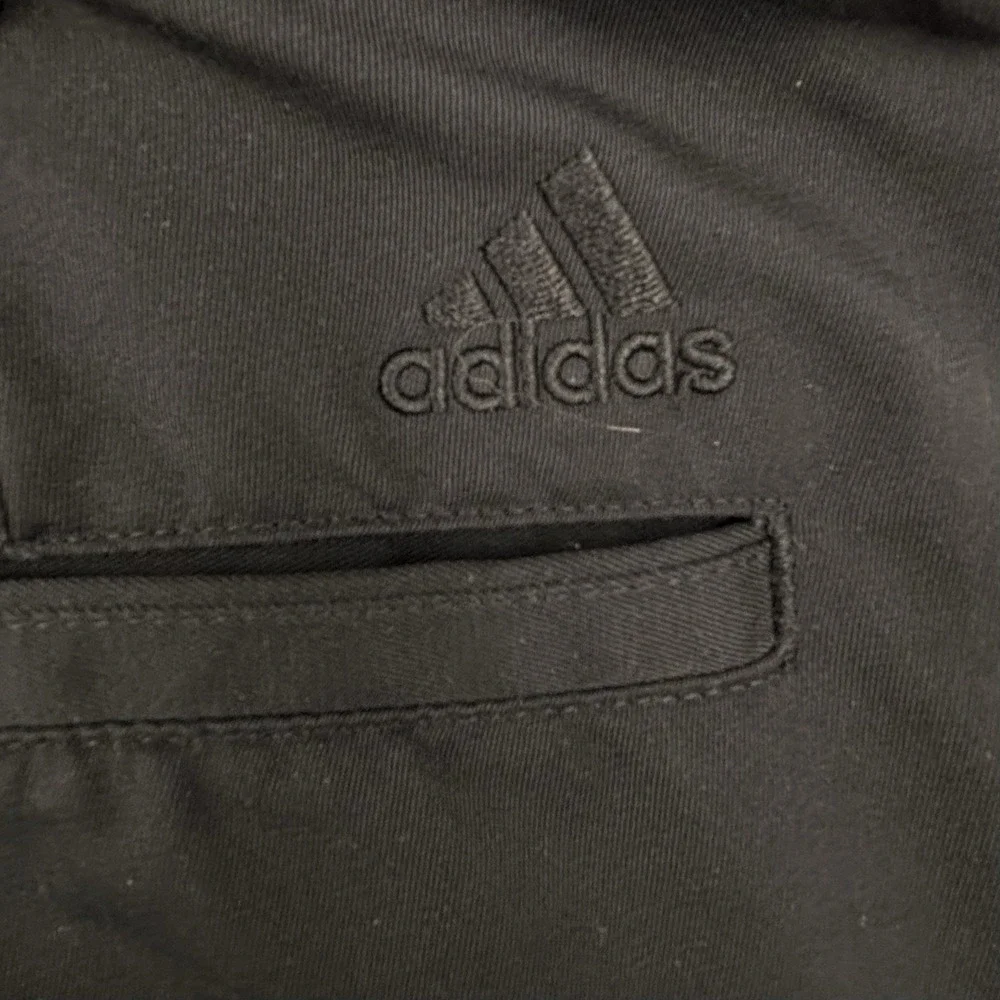 Adidas Golf Pants Mens 30x32 Black Performance Stretch Flat Front Ultimate 365